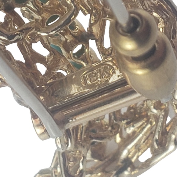 Tiffany & Co. 18 Karat Yellow Gold and Turquoise Brooch/Pin #16802 - Picture 7 of 8